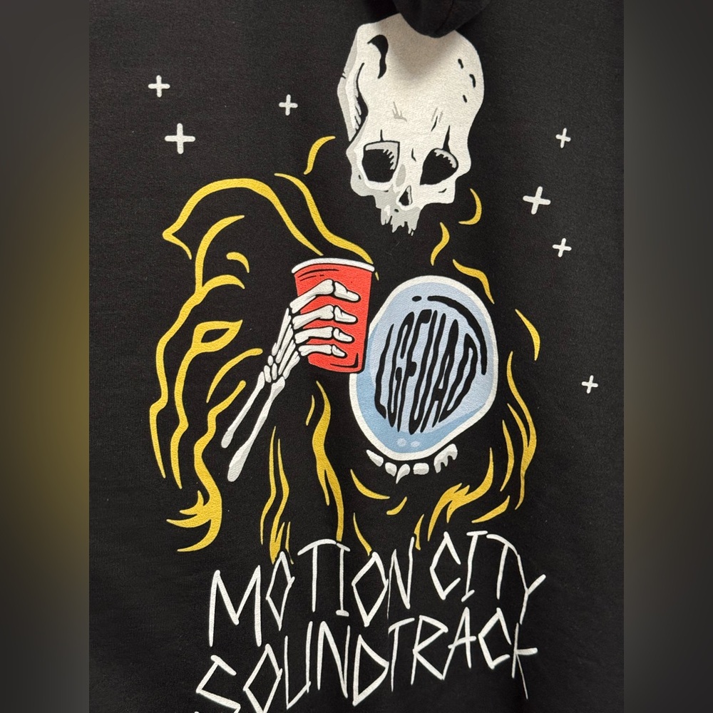 Gildan Black Graphic Hoodie Motion City Soundtrack - Picture 5 of 5